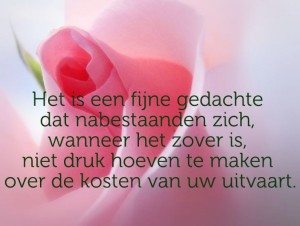Voor de uitvaart